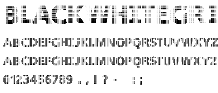 BlackWhiteGridsB font