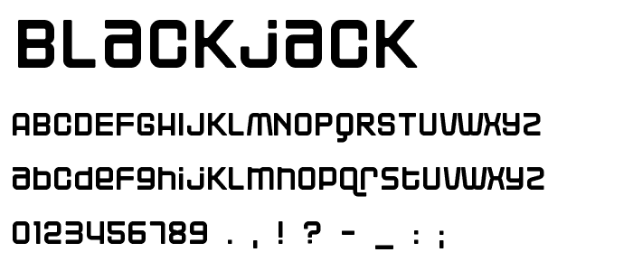 Blackjack font