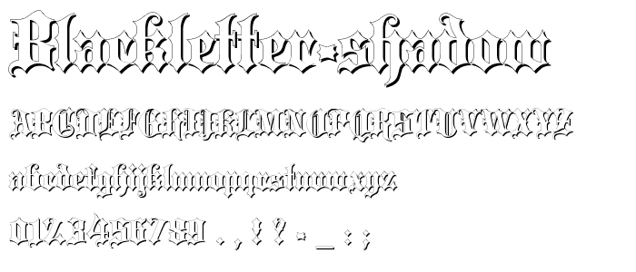 Blackletter Shadow font
