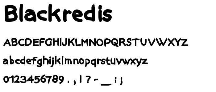 Blackredis font