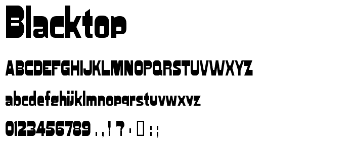 Blacktop font