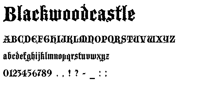 BlackwoodCastle font