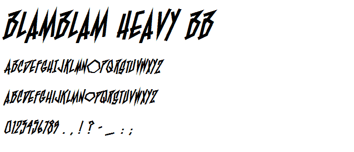 BlamBlam Heavy BB  font