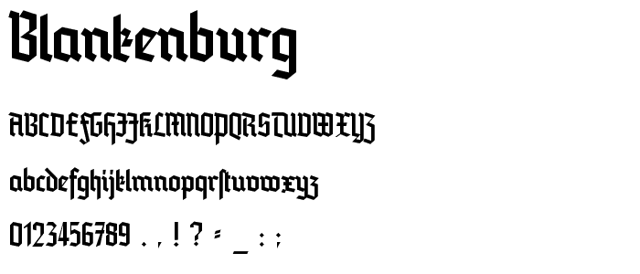 Blankenburg font