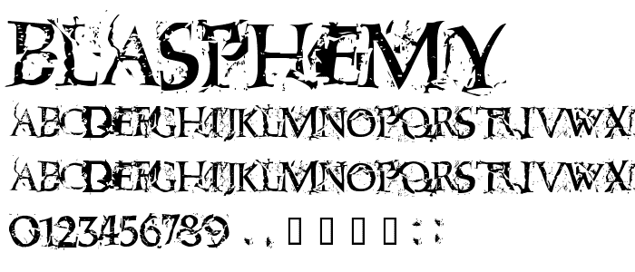 Blasphemy font