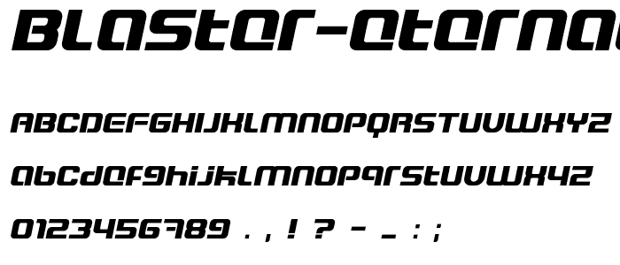Blaster Eternal Italic font