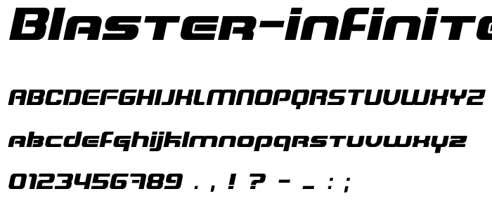 Blaster Infinite Italic font