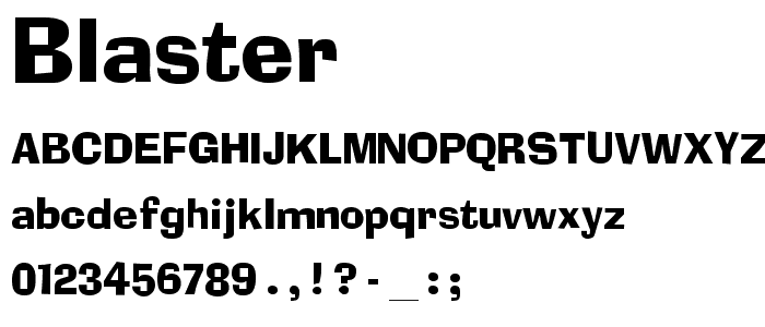 Blaster font