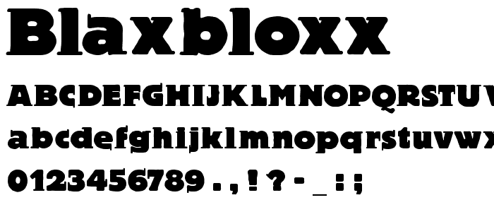 BlaxBloxx font