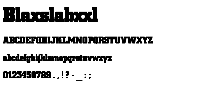 BlaxSlabXXL font