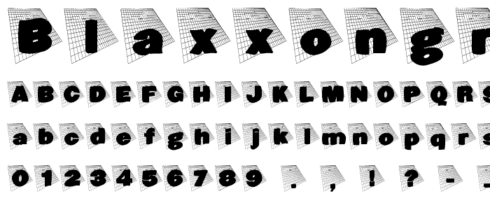 BlaxxOnGrid font