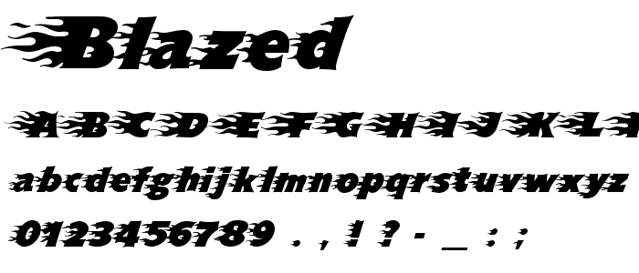 Blazed font