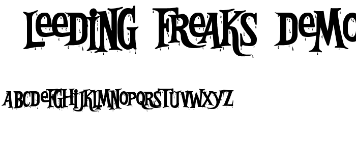 Bleeding Freaks Demo font