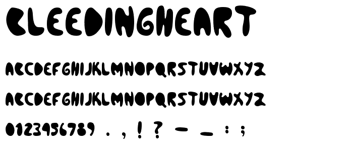 BleedingHeart font