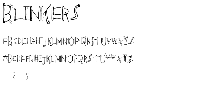 Blinkers font