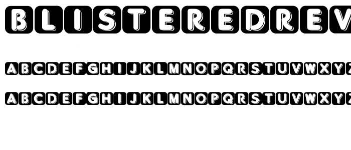 BlisteredReverse font