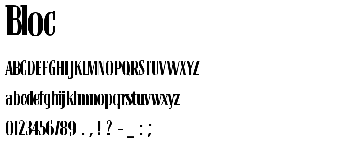 Bloc font