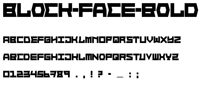 Block Face Bold font