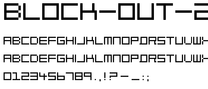 Block Out 2097 font