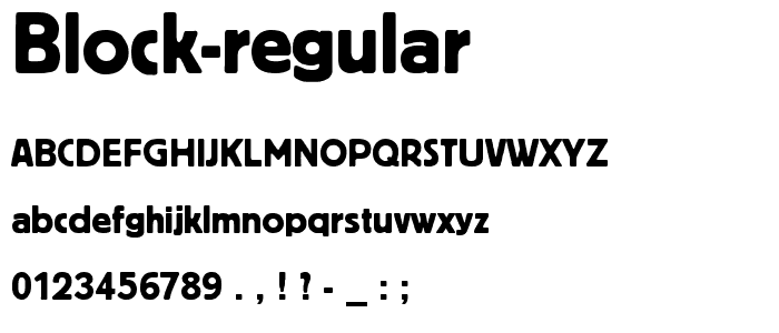 Block Regular font