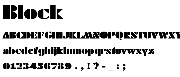 Block font