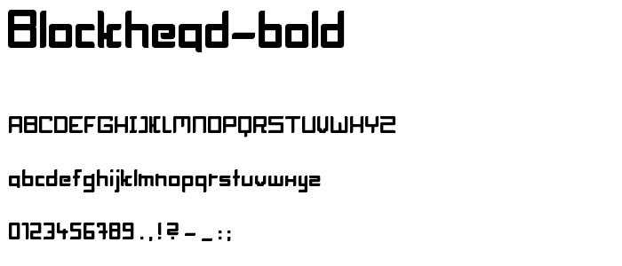 BlockHead Bold font
