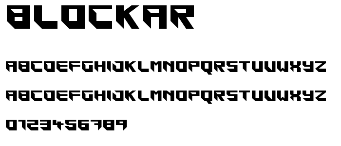 Blockar font