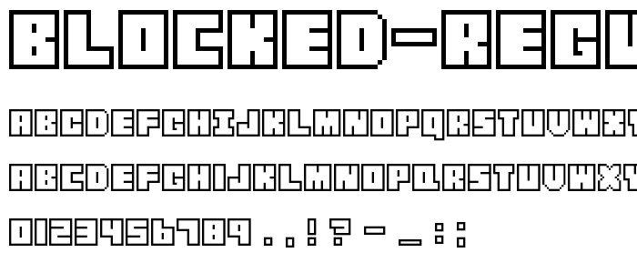 Blocked Regular font