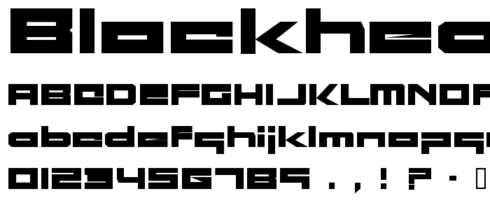 Blockhead font