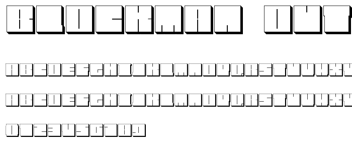 Blockman-outlined font