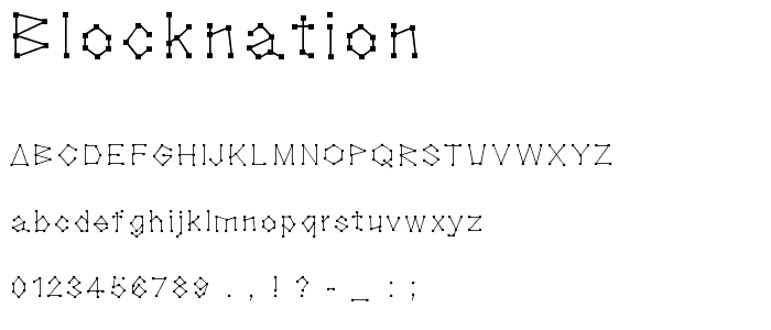 Blocknation font