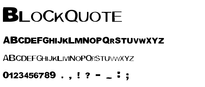 Blockquote font