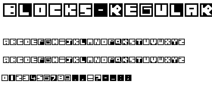 Blocks Regular font