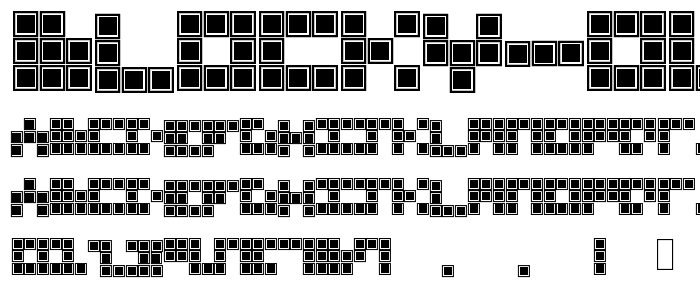 Blocky Outlined font