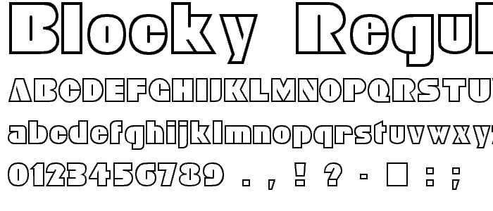 Blocky Regular font