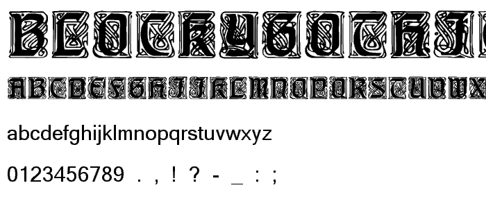 BlockyGothic font