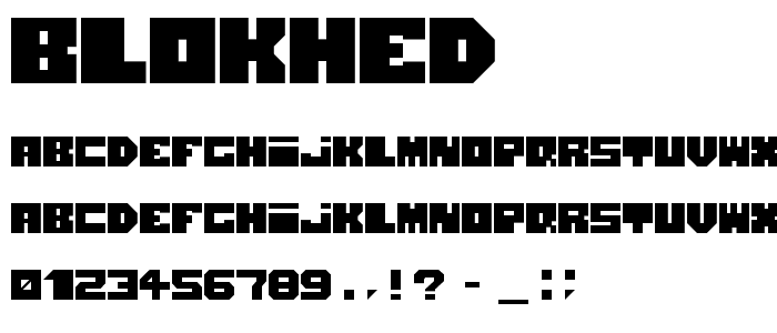 Blokhed font