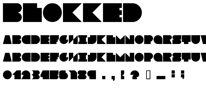 Blokked font