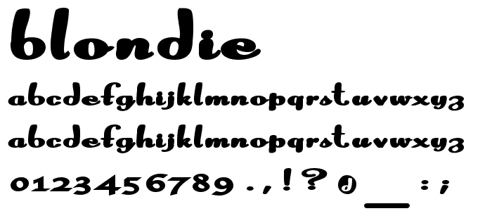 Blondie font