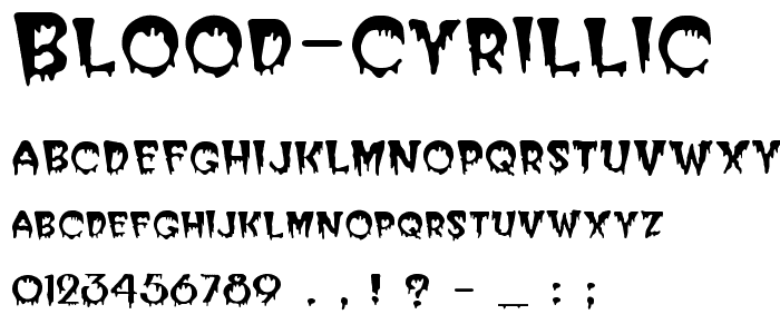 Blood Cyrillic font