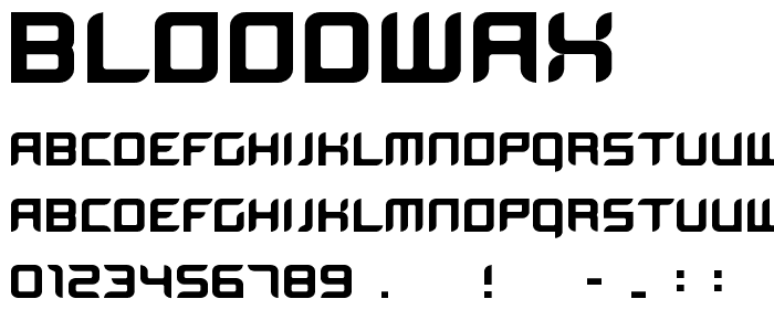 BloodWax font