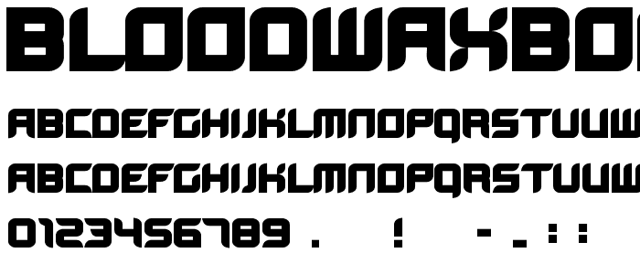 BloodWaxBold font