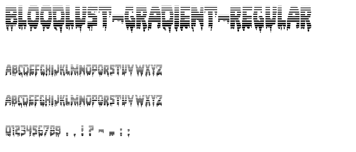 Bloodlust Gradient Regular font