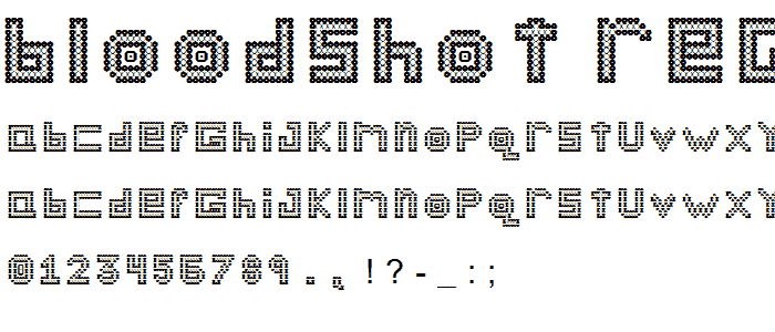 Bloodshot 1 1 Regular font