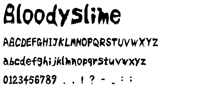 Bloodyslime font