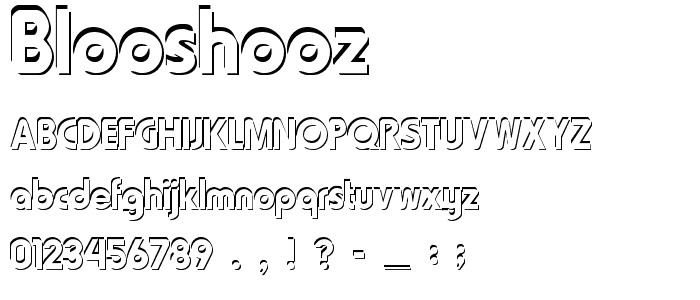 Blooshooz font