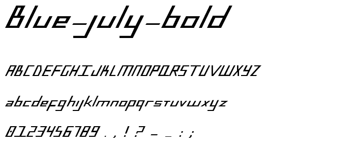 Blue July Bold font