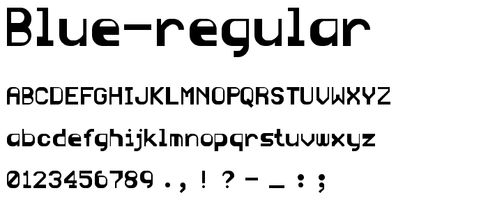 Blue Regular font