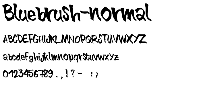 BlueBrush Normal font