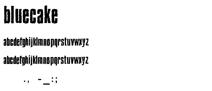 BlueCake font